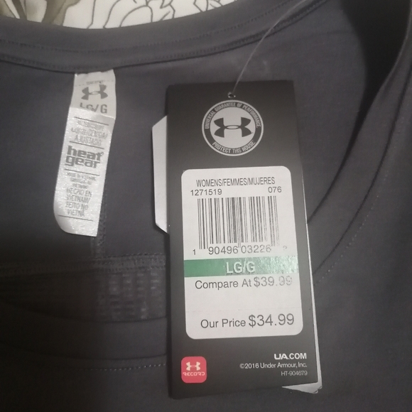 Under Armour ladies size L heat gear athletic shirt - Picture 2 of 6